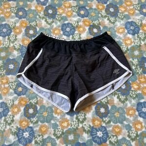 Umbro Grey, Black and white shorts with inner lining Women's L